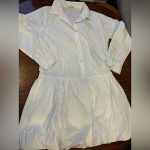 Bubble hem shirt dress